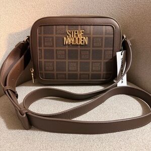 Steve Madden Brown Logo Crossbody Bag NWT